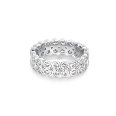 Ania Haie Silver Double Row Bezel Ring